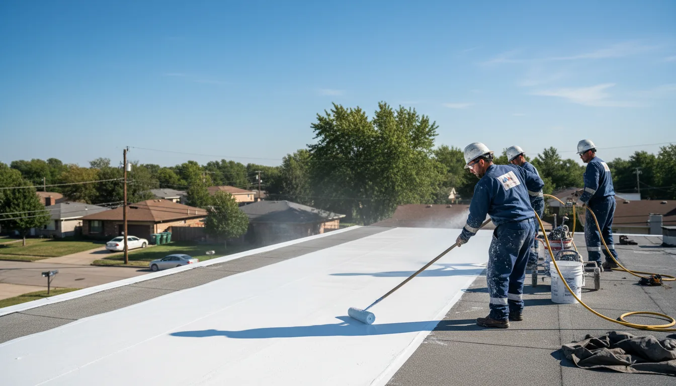 Commercial roof coating in Charles City, IA near me